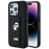 Apple iPhone 14 Pro Karl Lagerfeld dėklas Gripstand Saffiano Karl&amp;Choupette Pins (KLHCP14LGSAKCPK) juodos spalvos