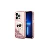 Apple iPhone 14 Pro Karl Lagerfeld dėklas Glitter NFT Karl Head (KLHCP14LLNKHCP) rožinės spalvos