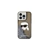 Apple iPhone 14 Pro Karl Lagerfeld dėklas Glitter NFT Karl Head (KLHCP14LLNKHCK) juodos spalvos