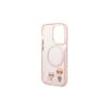 Apple iPhone 14 Pro Karl Lagerfeld dėklas Karl &amp; Choupette Aliuminio Magsafe (KLHMP14LHKCP) rožinės spalvos