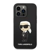 Apple iPhone 14 Pro Karl Lagerfeld dėklas Silicone Ikonik (KLHCP14LSNIKBCK) juodos spalvos