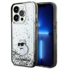 Karl Lagerfeld Liquid Glitter Choupette - dėklas skirtas Apple iPhone 14 Pro Max Transparent