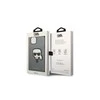 Apple iPhone 14 Pro Max Karl Lagerfeld dėklas Saffiano Karl`s Head Patch sidabrinės spalvos