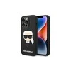 Apple iPhone 14 Pro Max Karl Lagerfeld dėklas Silicone Karl`s Head (KLHCP14XSLKHBK) juodos spalvos