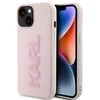 Karl Lagerfeld dėklas, skirtas iPhone 15 Plus 6,7 KLHCP15M3DMBKCP rožinės spalvos HC 3D Logo Glitter