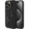 Karl Lagerfeld KLHCP15LSKSBMCK Apple iPhone 15 Pro 6.1″ juodos spalvos kietas dėklas Silicone Karl Script
