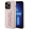 Apple iPhone 15 Pro Karl Lagerfeld dėklas 3D Rubber Glitter Logo (KLHCP15L3DMBKCP) rožinės spalvos