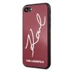 Karl Lagerfeld KLHCI8DLKSRE Apple iPhone 7/8SE 2020 / SE 2022 red kietas dėklas Signature Glitter