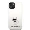 Apple iPhone 14 Pro Max Karl Lagerfeld dėklas Silicone Choupette (KLHCP14XSNCHBCH) baltos spalvos