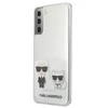 Karl Lagerfeld KLHCS21MCKTR S21+ G996kietas dėklas skaidrus Karl & Choupette