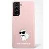 Samsung Galaxy S23 Plus Karl Lagerfeld silikoninis dėklas Choupette (KLHCS23MSNCHBCP) rožinės spalvos