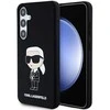 Samsung Galaxy S24 Plus Karl Lagerfeld silikoninis dėklas Ikonik (KLHCS24MSNIKBCK) juodos spalvos