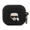 Karl Lagerfeld silikoninis Ikonik AirPods Cover skirta AirPods 3 - Juodas