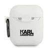 Karl Lagerfeld AirPods dėklas su logotipu ir karabinu