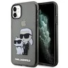 Apple iPhone 11 / XR Karl Lagerfeld dėklas Gliter Karl&amp;Choupette (KLHCN61HNKCTGK) juodos spalvos