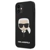 Dėklas Karl Lagerfeld Silicone Karl`s Head Case for iPhone 12 mini - Juodas