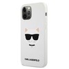 Karl Lagerfeld Karlas Lagerfeldas KLHCP12LSLCHWH „iPhone 12 Pro Max 6,7 colio“ hardcase balta/balta Silicone Choupette