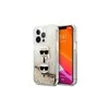 Karl Lagerfeld dėklas, skirtas iPhone 13 Pro Max 6,7 KLHCP13XKICGLD auksinis Liquid Glitter Karl-Choupette Head