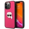 Dėklas KLHCP13LPKMP Karl Lagerfeld PU Leather Karl Head Case for iPhone 13 Pro Rožinė (Rožinė)