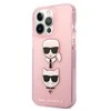Karl Lagerfeld Case iPhone 13 / 13 Pro 6.1 KLHCP13LKCTUGLP kietas dėklas, rožinis blizgus Karl's – Choupette