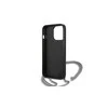 Apple iPhone 13 Pro Karl Lagerfeld odinis dėklas Textured And Chain (KLHCP13LPMK) juodos spalvos