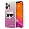 Apple iPhone 13 Pro Max Karl Lagerfeld dėklas Choupette Head (KLHCP13XCTRP) rožinės spalvos