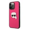 Dėklas KLHCP13LPKMP Karl Lagerfeld PU Leather Karl Head Case for iPhone 13 Pro Rožinė (Rožinė)