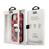 Apple iPhone 13 Karl Lagerfeld dėklas Monogram Ikonik Patch raudonos spalvos