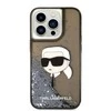 Apple iPhone 14 Pro Max Karl Lagerfeld dėklas Glitter NFT Karl Head (KLHCP14XLNKHCK) juodos spalvos