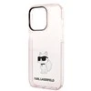 Apple iPhone 14 Pro Karl Lagerfeld dėklas Ikonik Choupette (KLHCP14LHNCHTCP) rožinės spalvos
