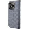 Karl Lagerfeld KLBKP14LSAKLHPG Apple iPhone 14 Pro 6.1" atverčiamas dėklas telefonui sidabro spalvos Saffiano Monogram