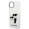 Dėklas Karl Lagerfeld KLHCP14MHNKCTGT IPHONE 14 PLUS / 15 PLUS 6.7 "TRANSPARENT HARDCASE GLITER KARL &amp; CHUPETTE