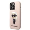 Apple iPhone 14 Pro Karl Lagerfeld dėklas silikoninis NFT Ikonik Magsafe (KLHMP14LSNIKBCP) rožinės spalvos