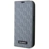 Karl Lagerfeld KLBKP14LSAKLHPG Apple iPhone 14 Pro 6.1" atverčiamas dėklas telefonui sidabro spalvos Saffiano Monogram
