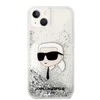Apple iPhone 14 Pro Karl Lagerfeld dėklas Glitter Karl`s Head (KLHCP14LLNKHCH) sidabrinės spalvos
