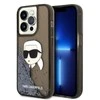 Apple iPhone 14 Pro Max Karl Lagerfeld dėklas Glitter NFT Karl Head (KLHCP14XLNKHCK) juodos spalvos