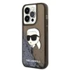 Apple iPhone 14 Pro Max Karl Lagerfeld dėklas Glitter NFT Karl Head (KLHCP14XLNKHCK) juodos spalvos