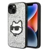 Apple iPhone 14 Karl Lagerfeld dėklas Glitter Choupette Patch (KLHCP14SG2CPS) sidabrinės spalvos
