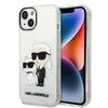 Dėklas Karl Lagerfeld KLHCP14MHNKCTGT IPHONE 14 PLUS / 15 PLUS 6.7 "TRANSPARENT HARDCASE GLITER KARL &amp; CHUPETTE