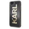 Dėklas Karl Lagerfeld Hard Case do iPhone 7/8 juoda/ Karl logo Glitter