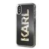 Dėklas Karl Lagerfeld Karl Logo Glitter iPhone X/Xs Case - Juodas
