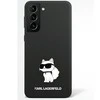 Karl Lagerfeld Karlas Lagerfeldas KLHCS23MSNCHBCK S23+ S916 kietas dėklas, juodas/juodas silikoninis dėklas
