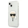 Dėklas Karl Lagerfeld HARDCASE KLHCP13SKHTUGLS IPHONE 13 MINI GLITTER KARL'S HEAD Sidabrinis