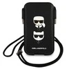 Karl Lagerfeld krepšys 6,1" dėklas Saffiano Ikonik Karl&Choupette Head (KLHCP12MOPHKCK) juodos spalvos