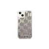 Apple iPhone 14 Karl Lagerfeld dėklas Liquid Glitter Monogram sidabrinės spalvos