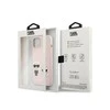 Apple iPhone 13 Pro Karl Lagerfeld dėklas silikoninis Ikonik Karl &amp; Choupette Magsafe (KLHMP13LSSKCI) light rožinės spalvos