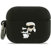 Karl Lagerfeld 3D Logo NFT Karl and Choupette Silicone dėklas skirtas AirPods Pro 3 juodos spalvos