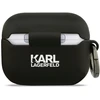 Karl Lagerfeld 3D Logo NFT Karl and Choupette Silicone dėklas skirtas AirPods Pro 3 juodos spalvos