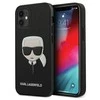 Dėklas Karl Lagerfeld KLHCP13SSAKHBK iPhone 13 mini 5,4" juoda/juodas hardcase Saffiano Ikonik Karl's Head
