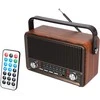 Lamex Radio . Radijas PRZENOŚNE RABA RETRO BLUETOOTH, FM, USB, SD, AUX Z PILOTEM, BRĄZOWE LX510BTB